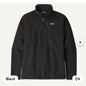 Black Quarter-Zip Fleece Pullover